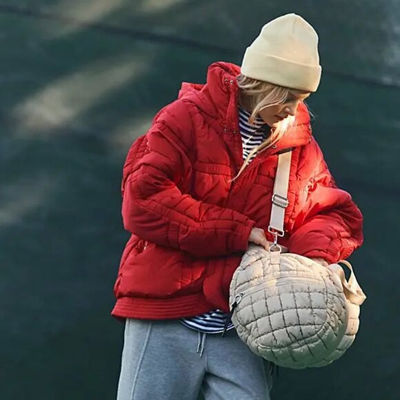 NWT Free People Shirr Enough Backpack Puffer - Picture 2 of 16